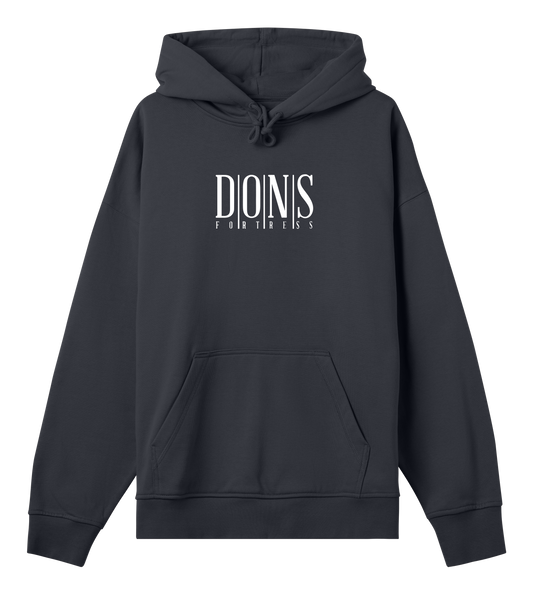 Dons Fortress Principal Hoodie in off-black front