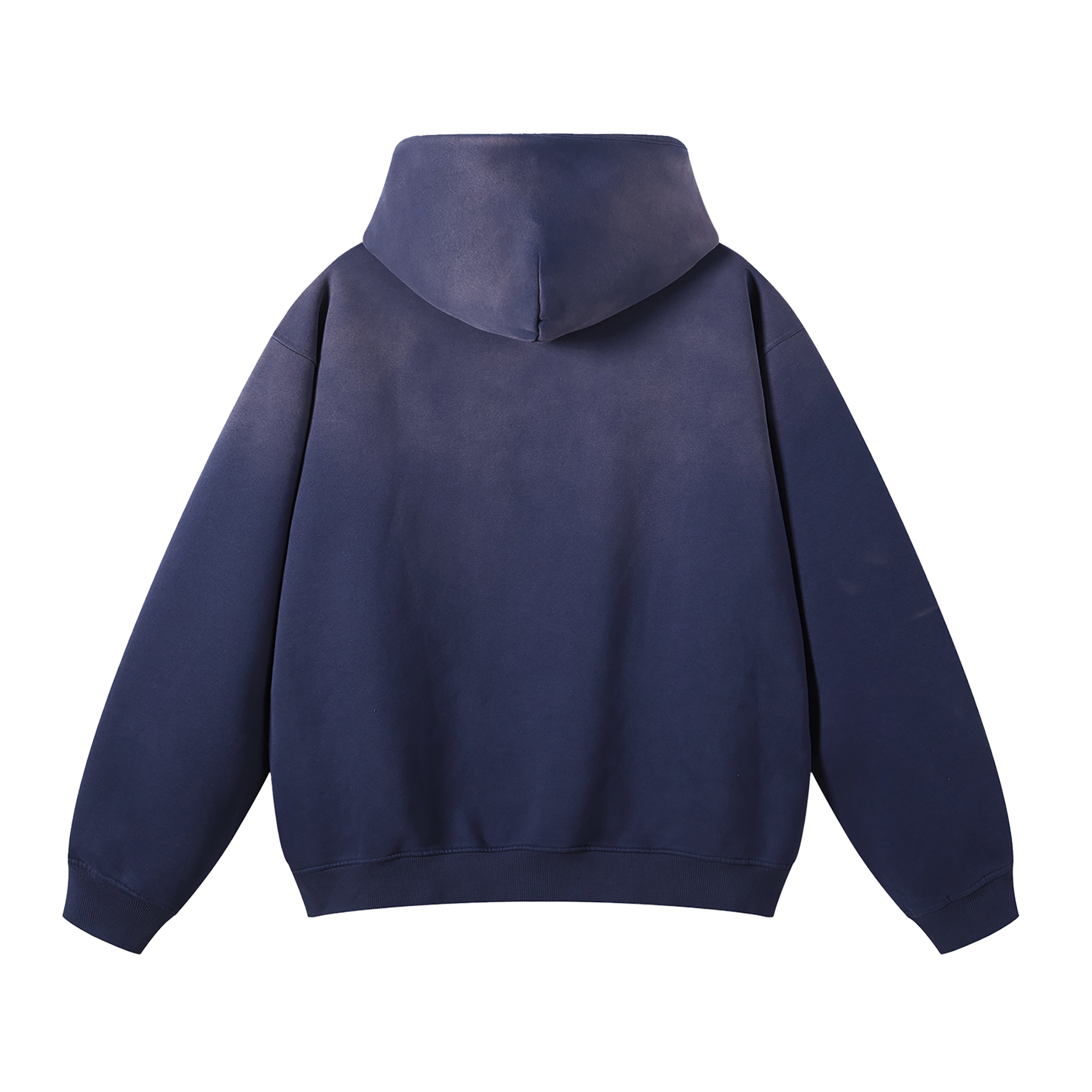 Navy blue hoodie on a white background