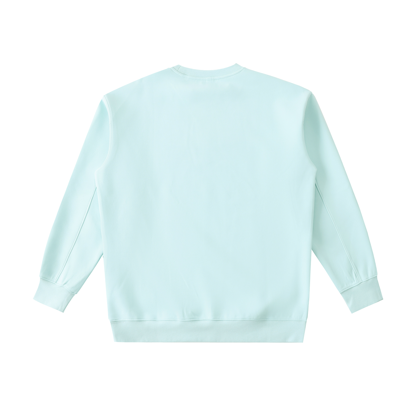Light blue sweatshirt on a white background