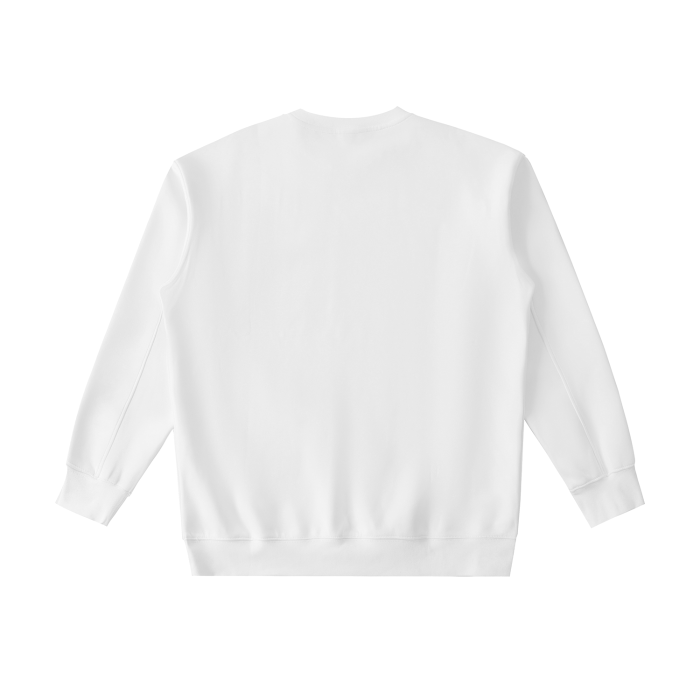 White sweatshirt on a white background