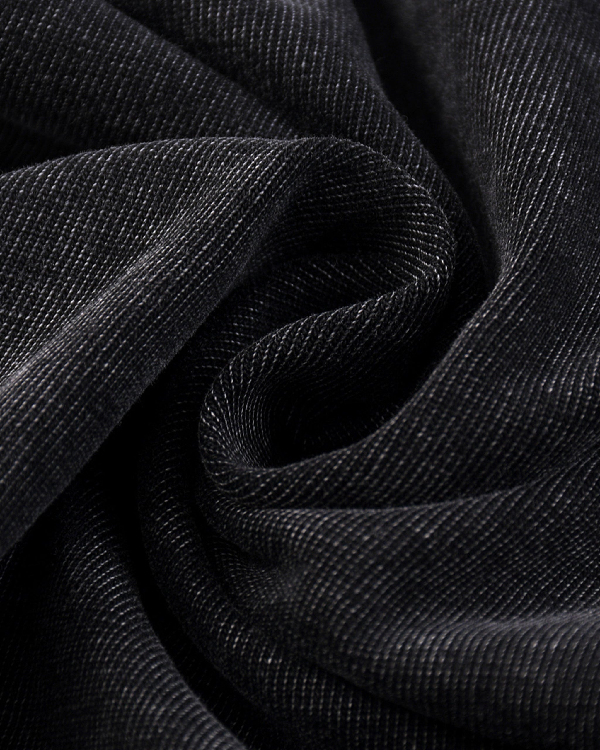 Close-up of black fabric with visible texture