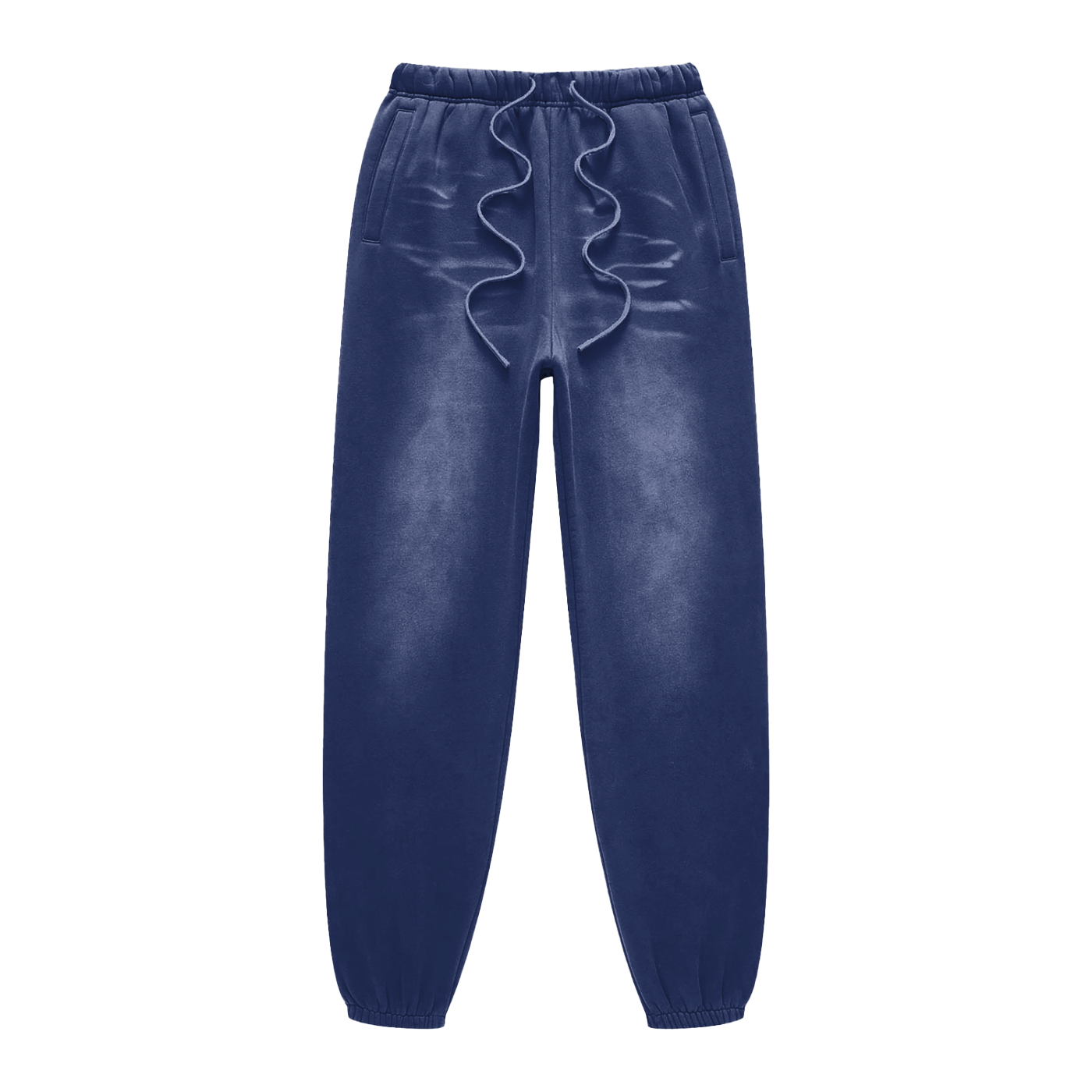 Blue sweatpants on a white background