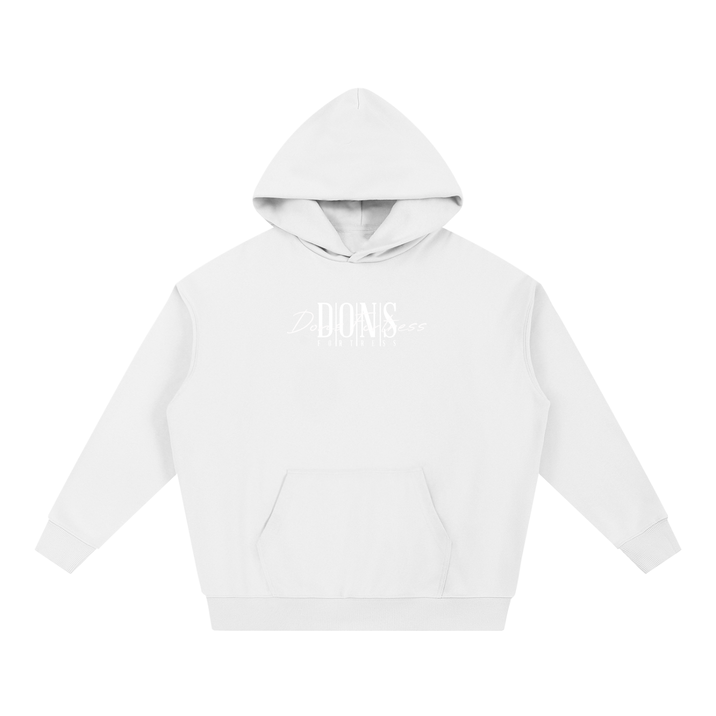 White hoodie with 'Dior' logo on a white background