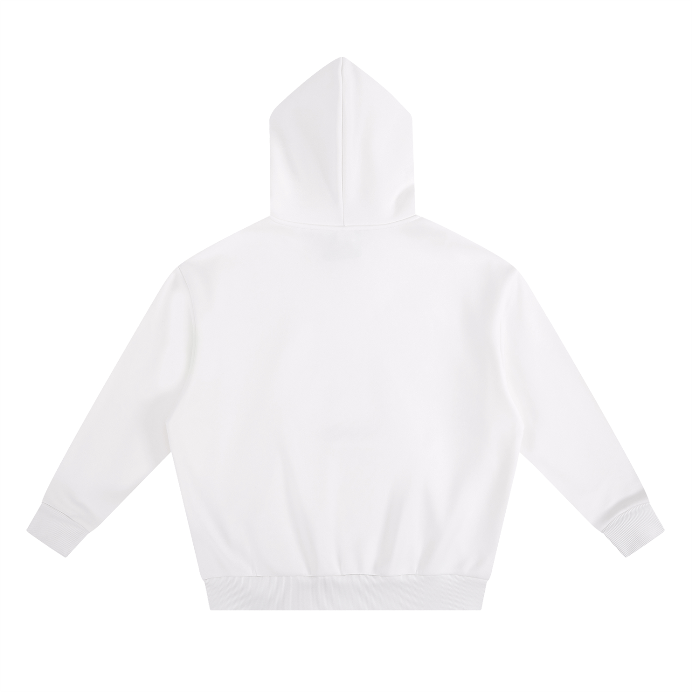 White hoodie on a white background