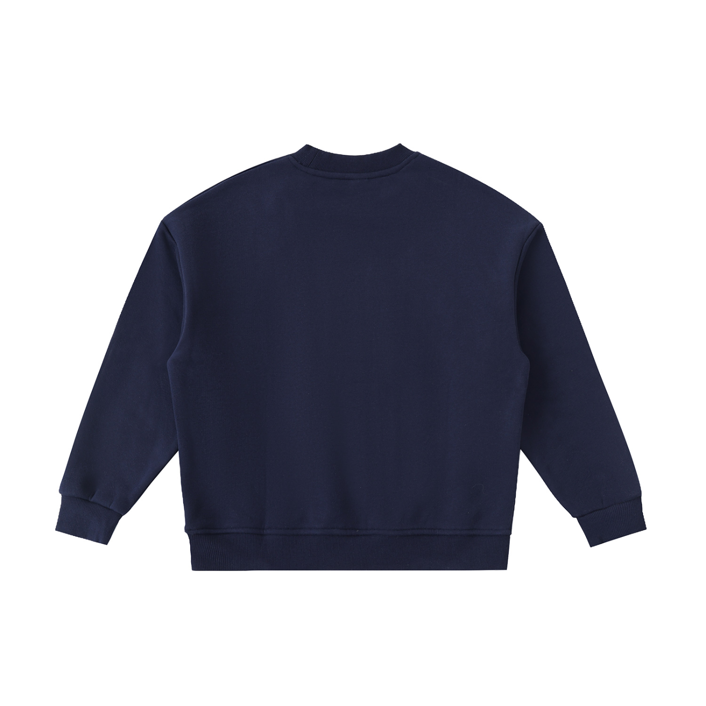 Navy blue sweatshirt on a white background
