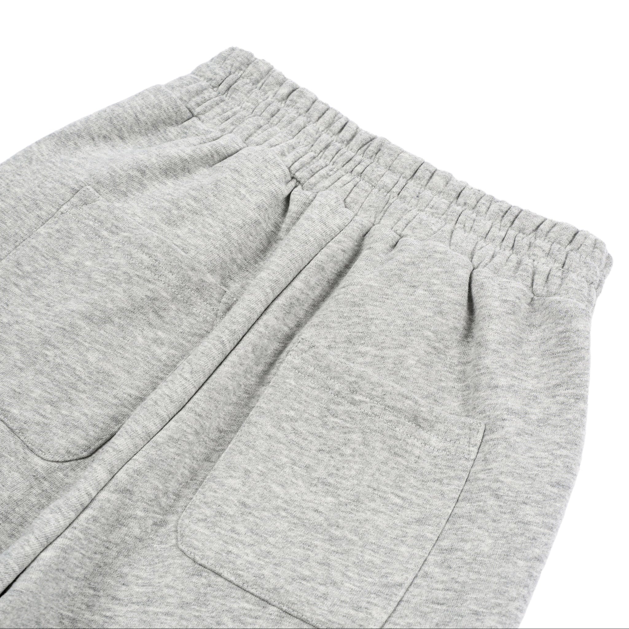 Gray sweatpants with a pocket on a white background