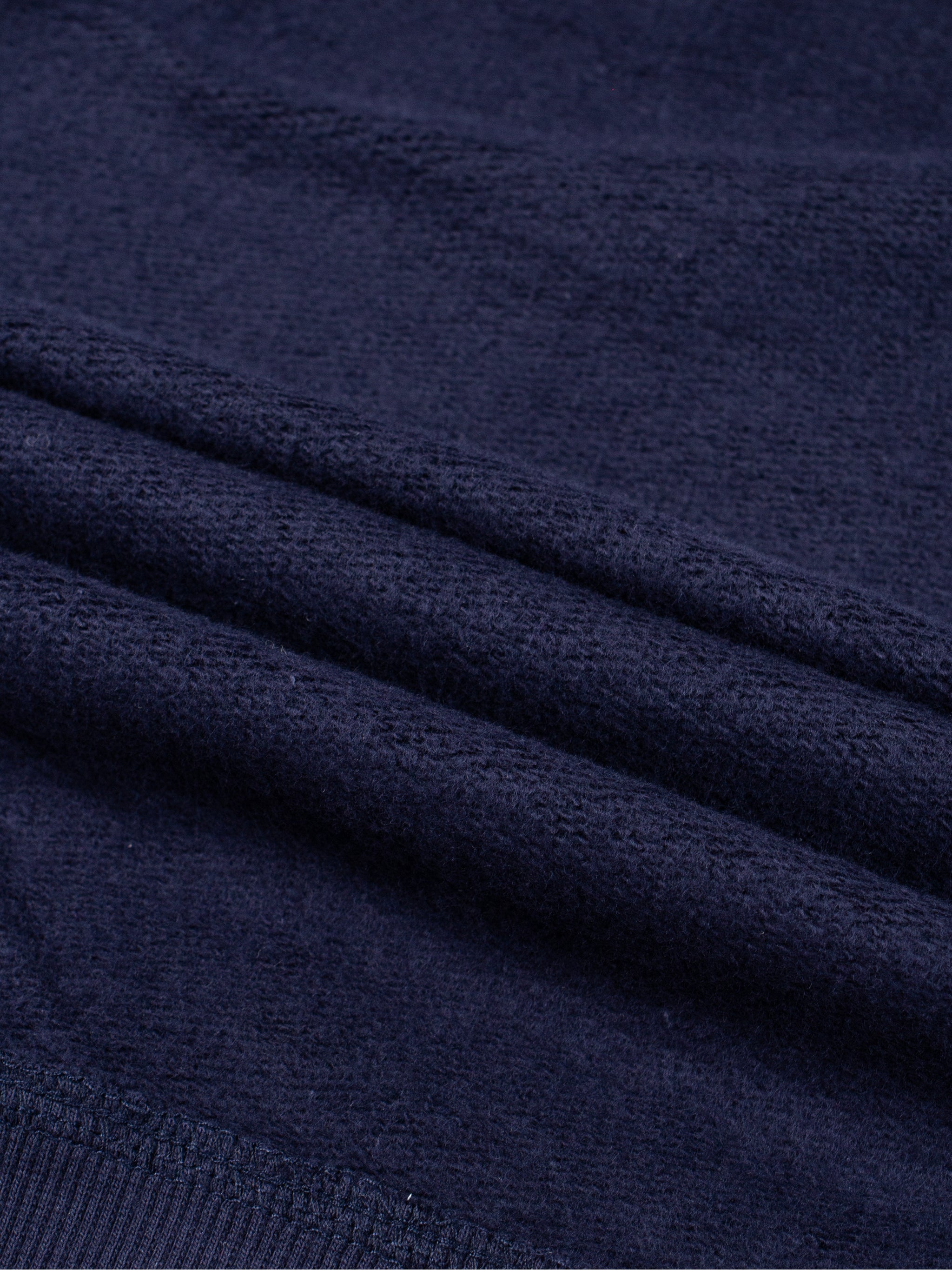 Close-up of dark blue fabric texture