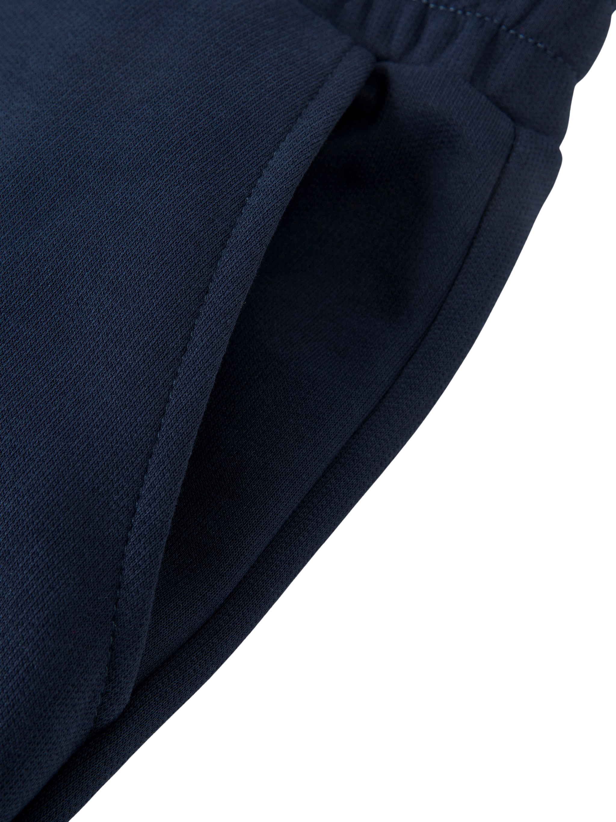 Close-up of dark blue fabric on a white background