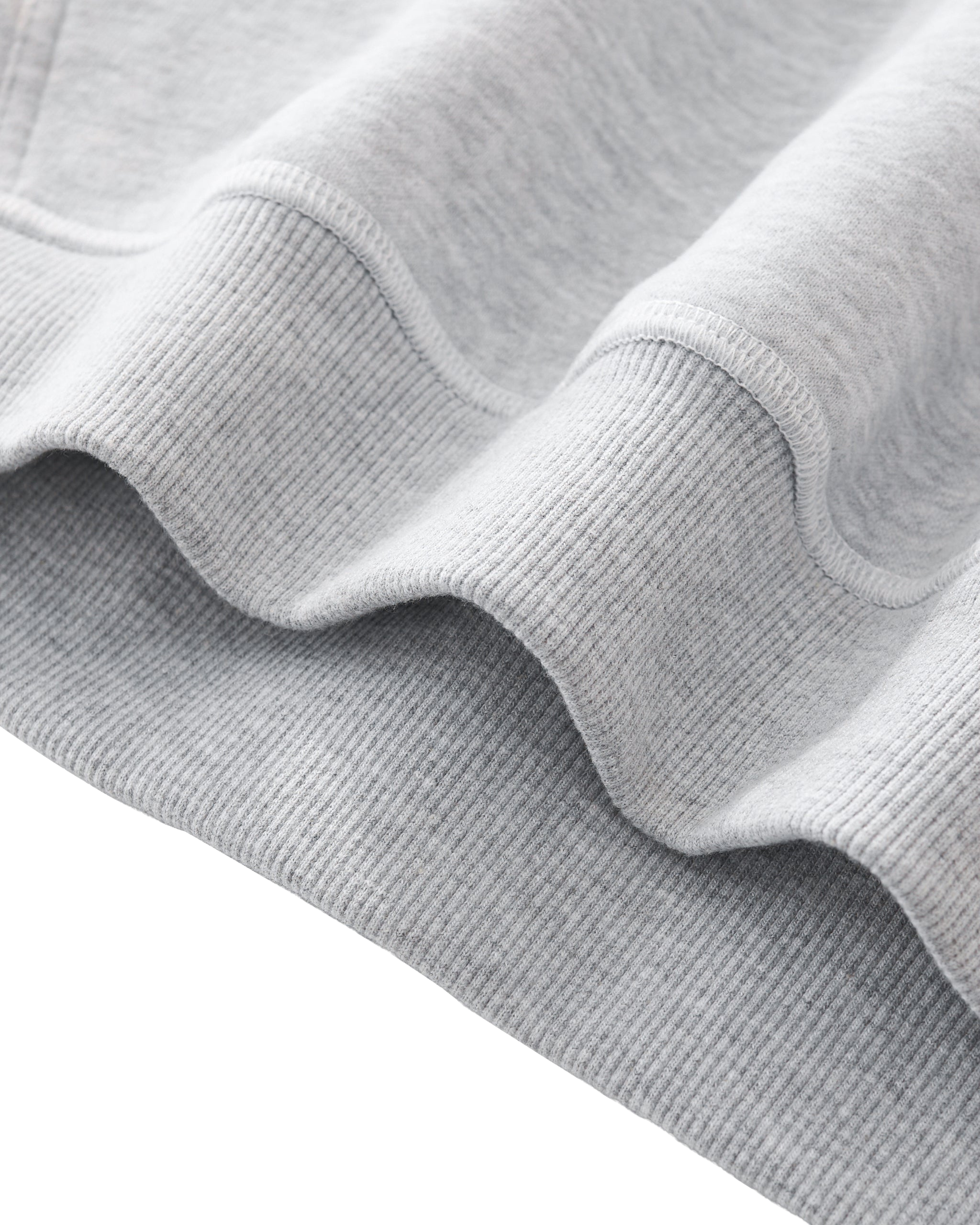 Close-up of gray fabric with a textured pattern