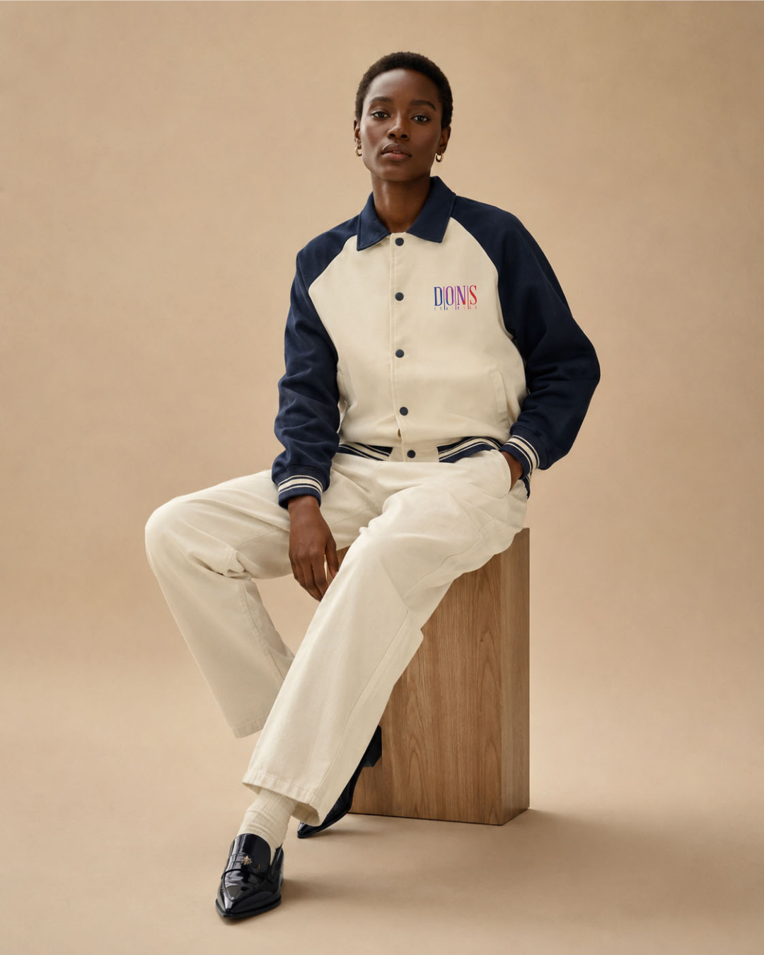 Raglan Striped Baseball Jacket