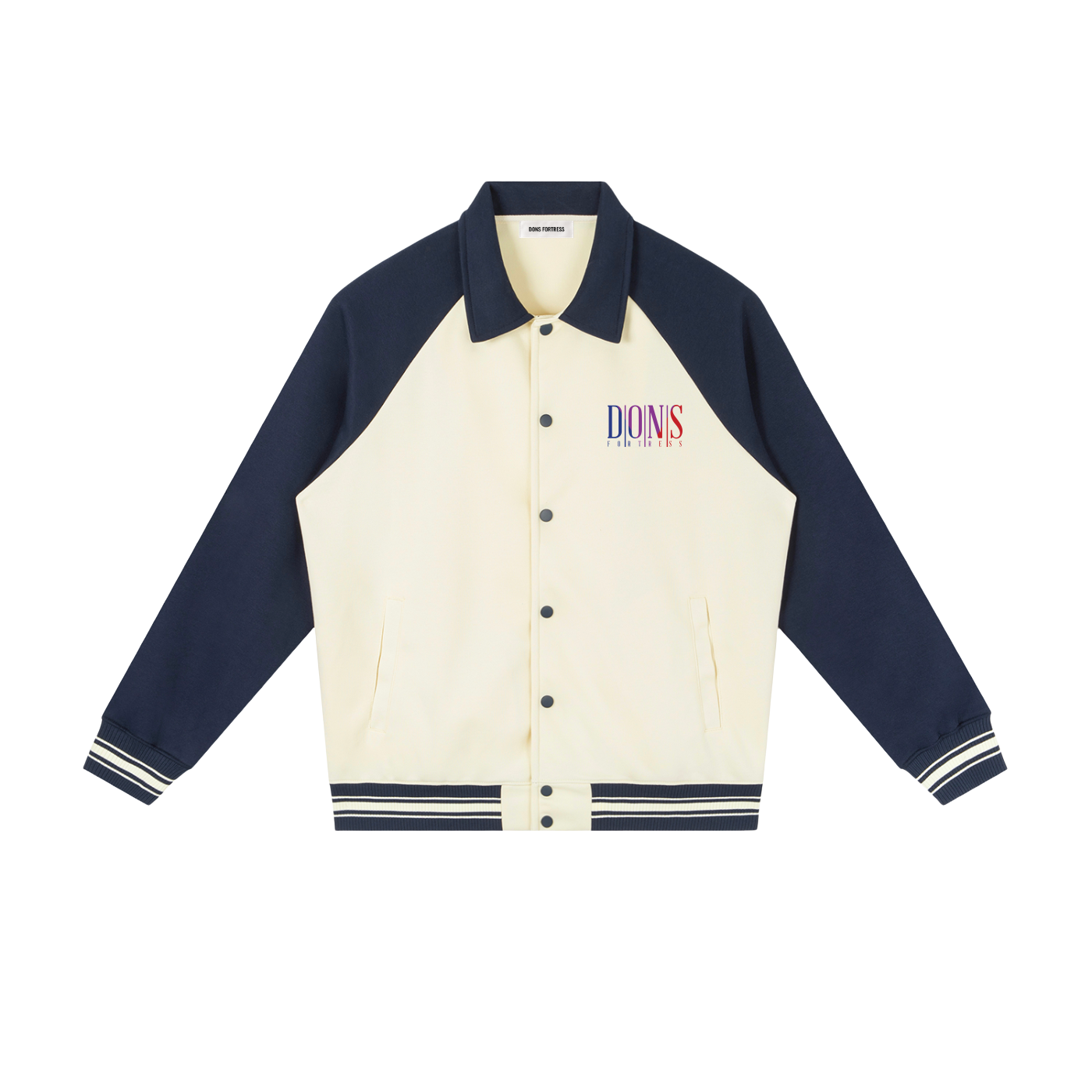 Raglan Striped Baseball Jacket