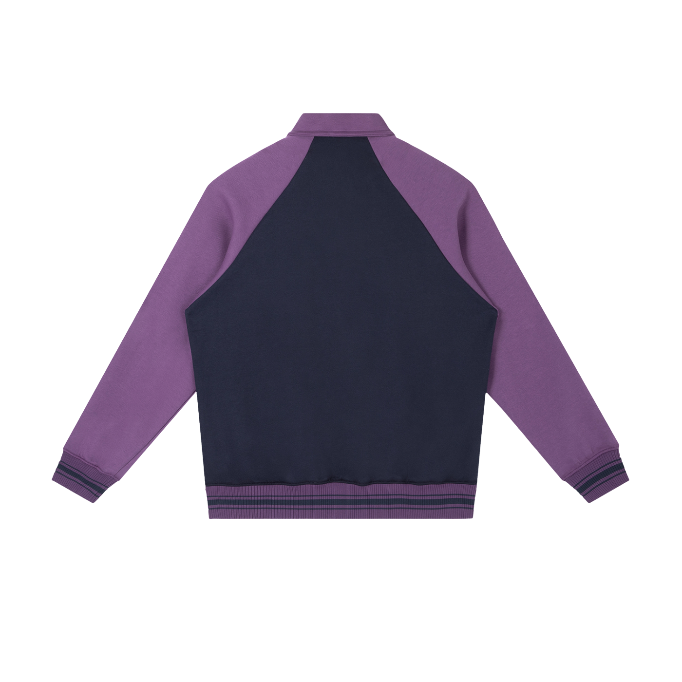 Raglan Striped Baseball Jacket