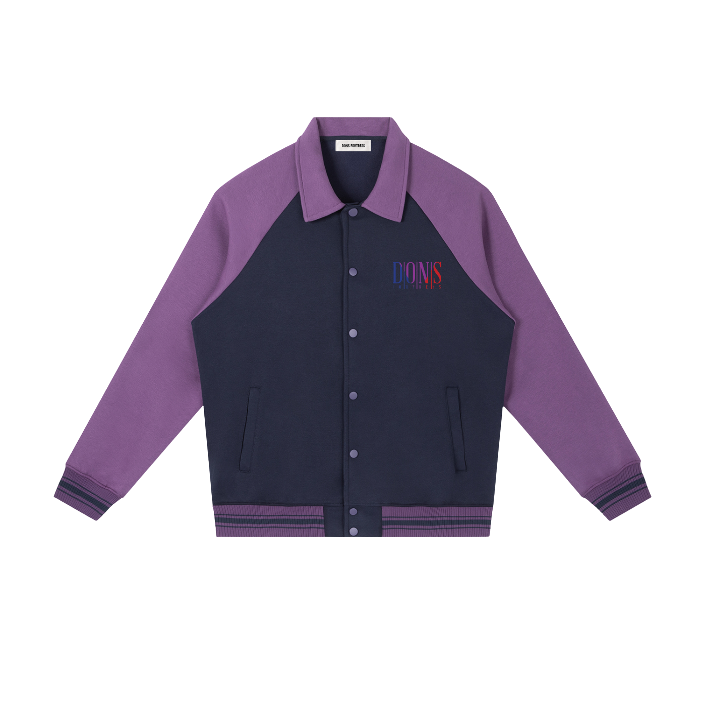 Raglan Striped Baseball Jacket
