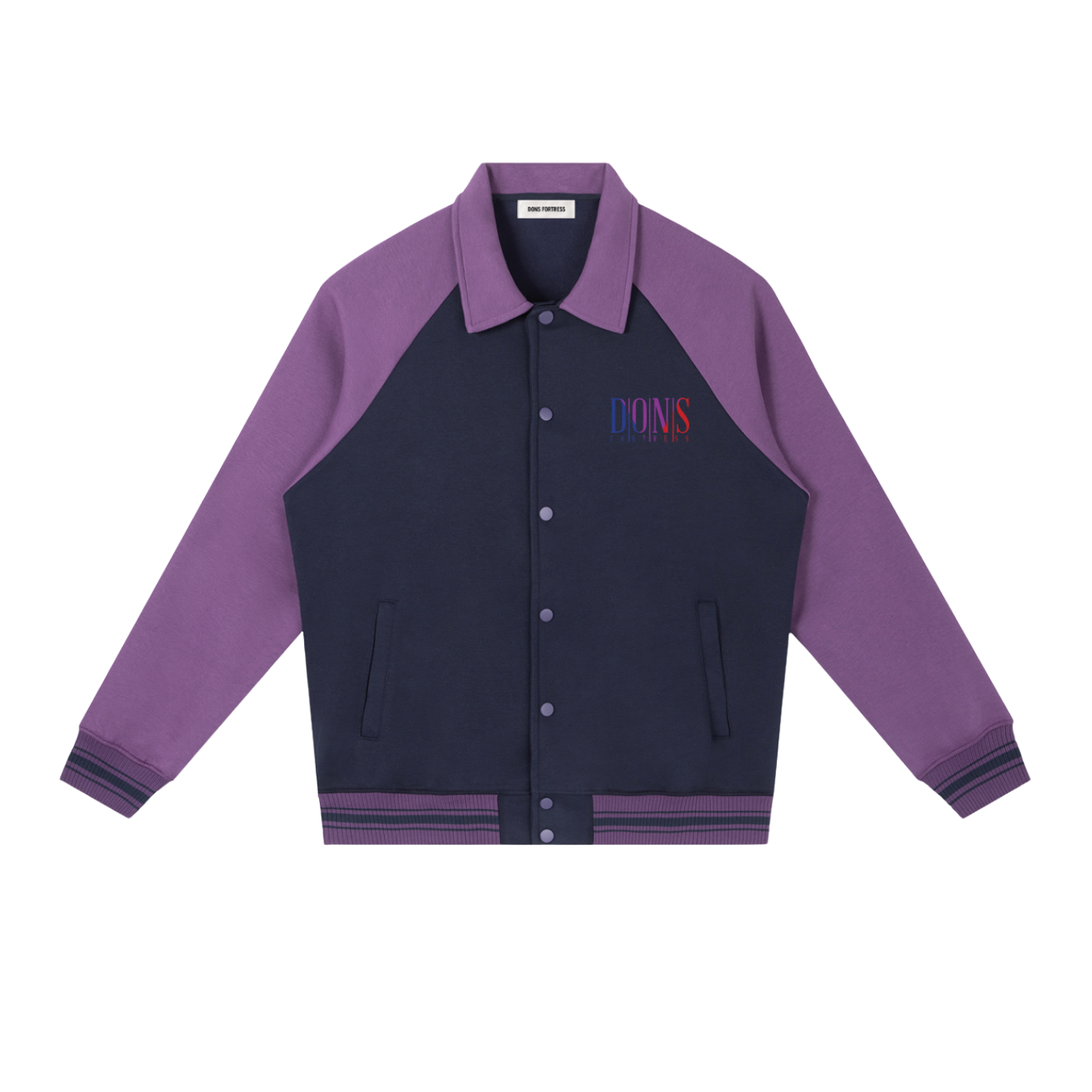 Raglan Striped Baseball Jacket