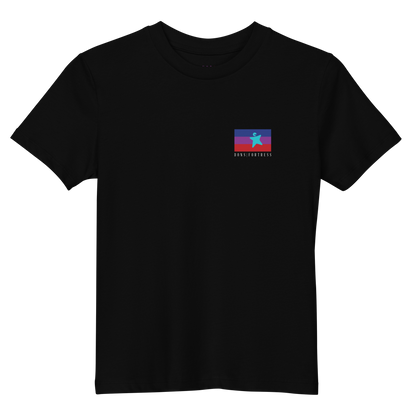 Sparkle Collab Rosanna Kids Tee by Dons Fortress in Black Front