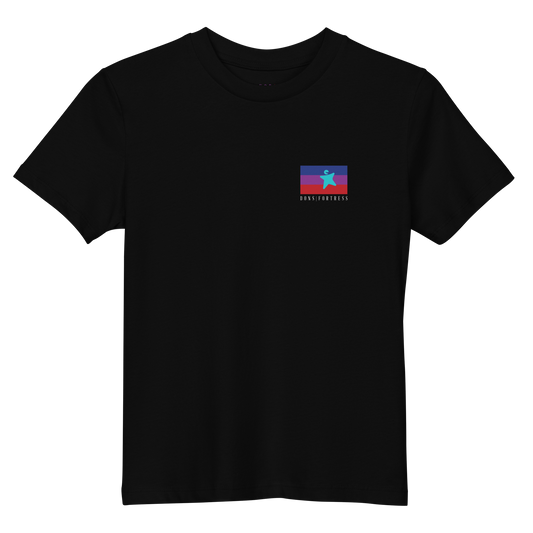 Sparkle Collab Rosanna Kids Tee by Dons Fortress in Black Front