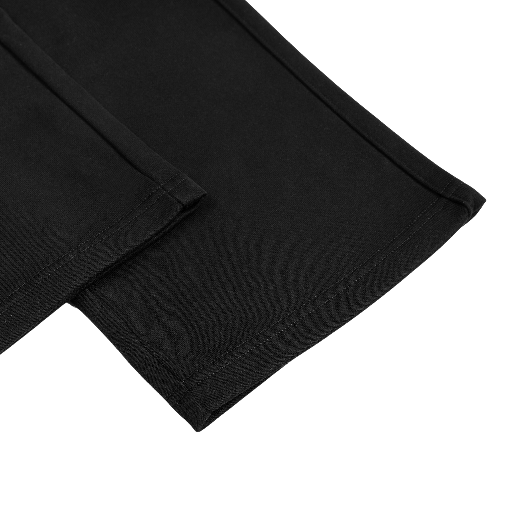 Close-up of black fabric with a white background