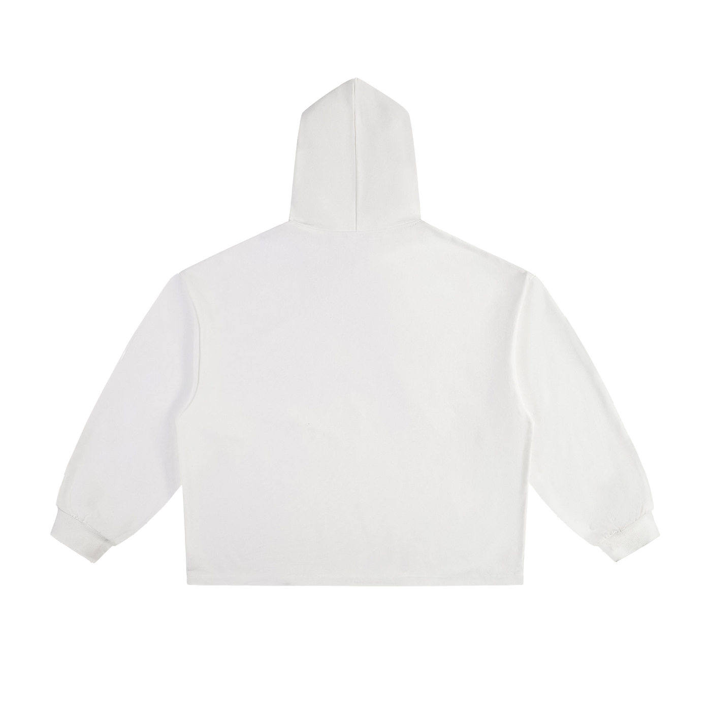 White hoodie on a white background