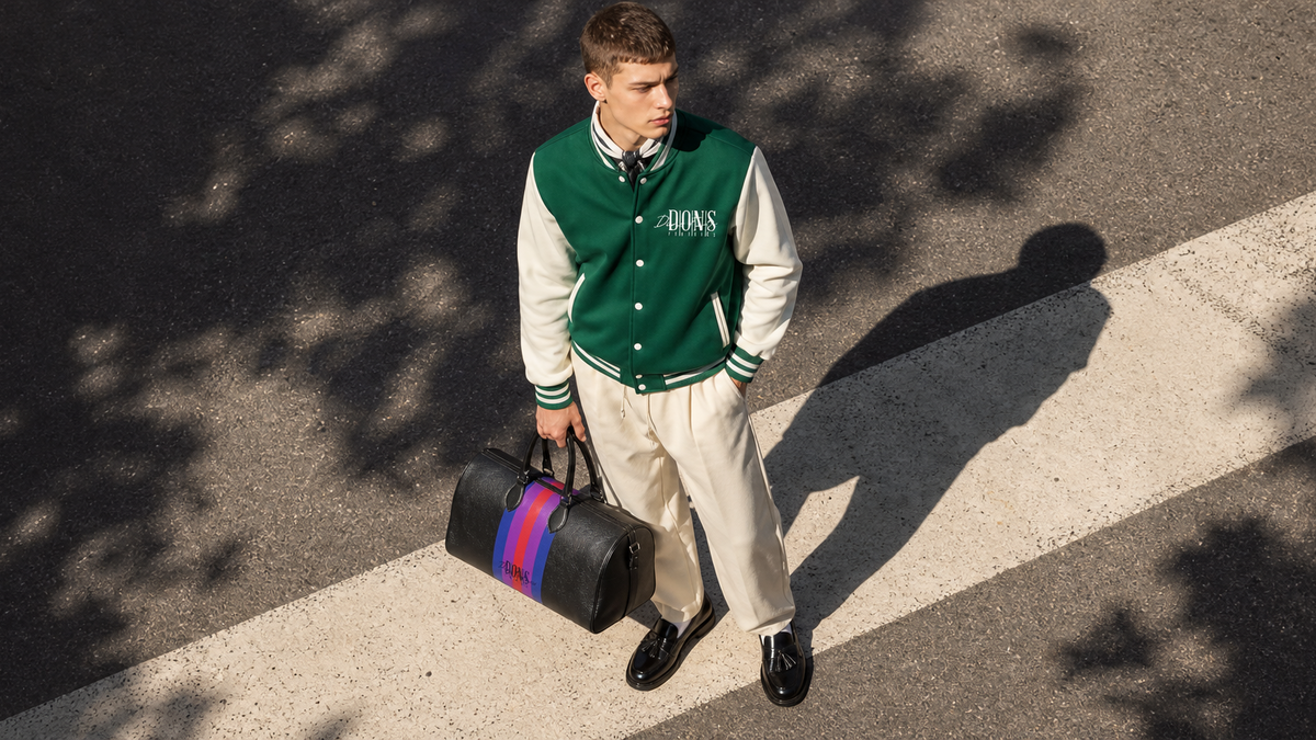 Tri-Insignia Calfskin Duffle Bag | Small