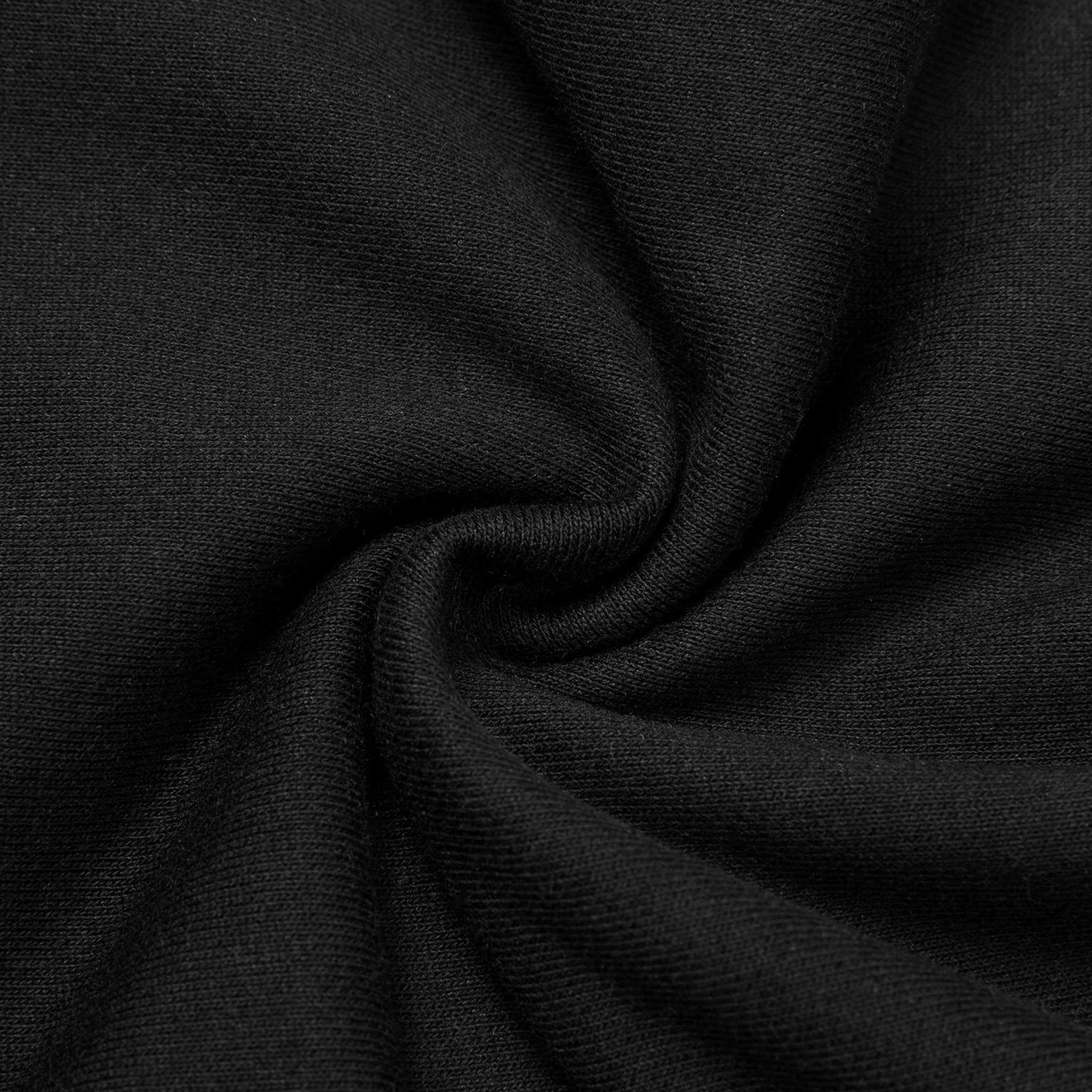 Close-up of black fabric with folds