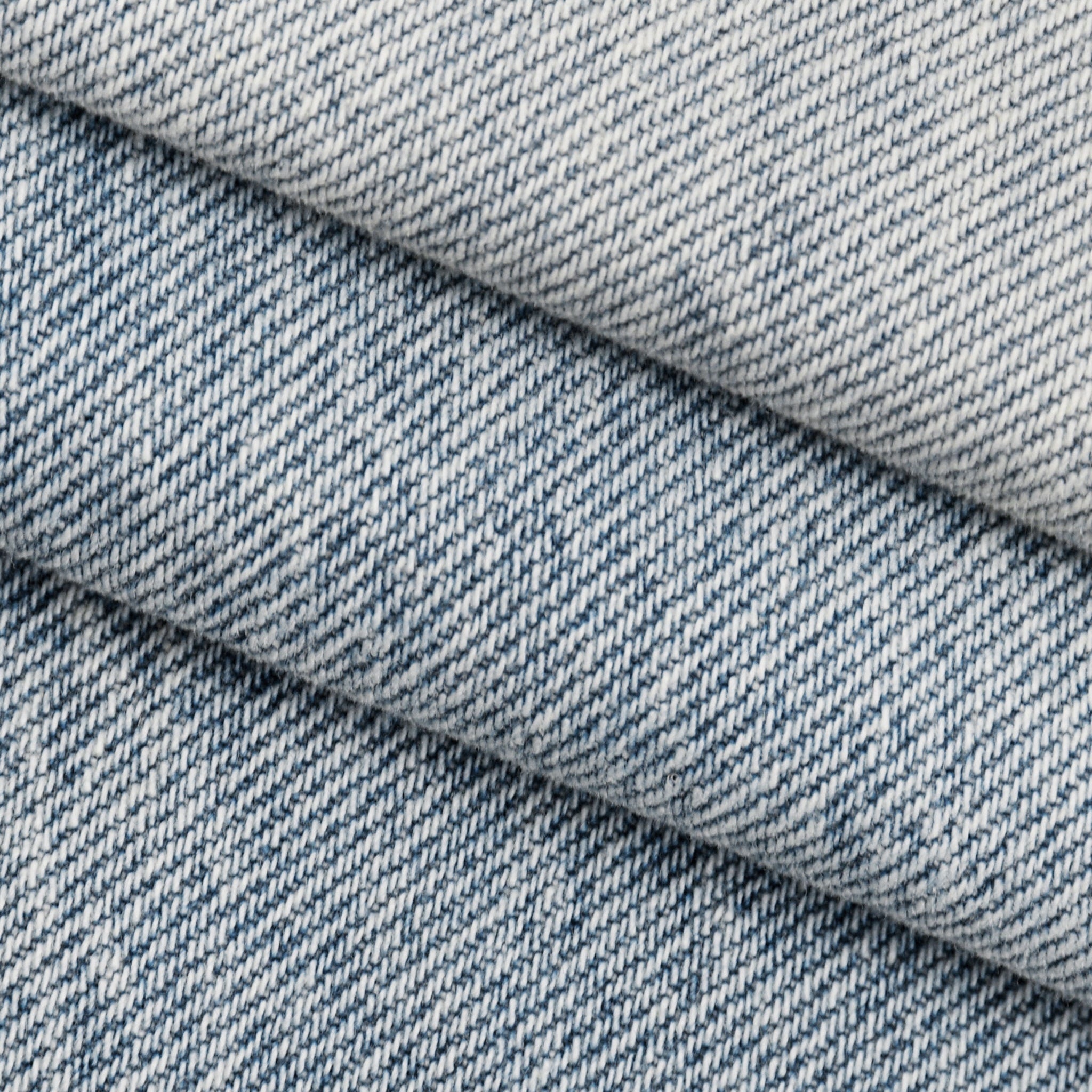 Close-up of denim fabric with a subtle pattern