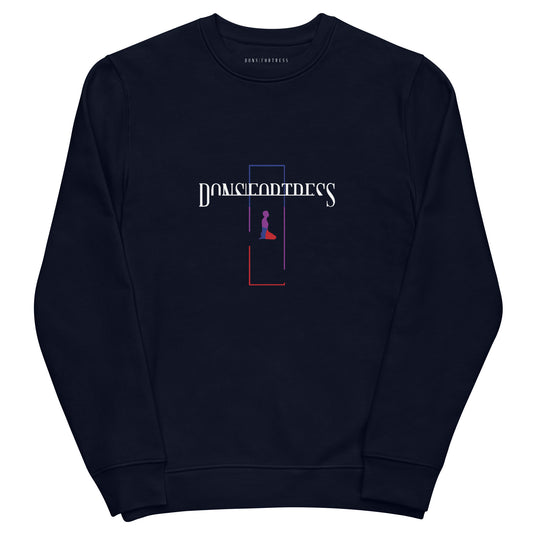 DONS|FORTRESS Cana Eco-Friendly, Sustainable Pullover in French Navy with chest printed logos.