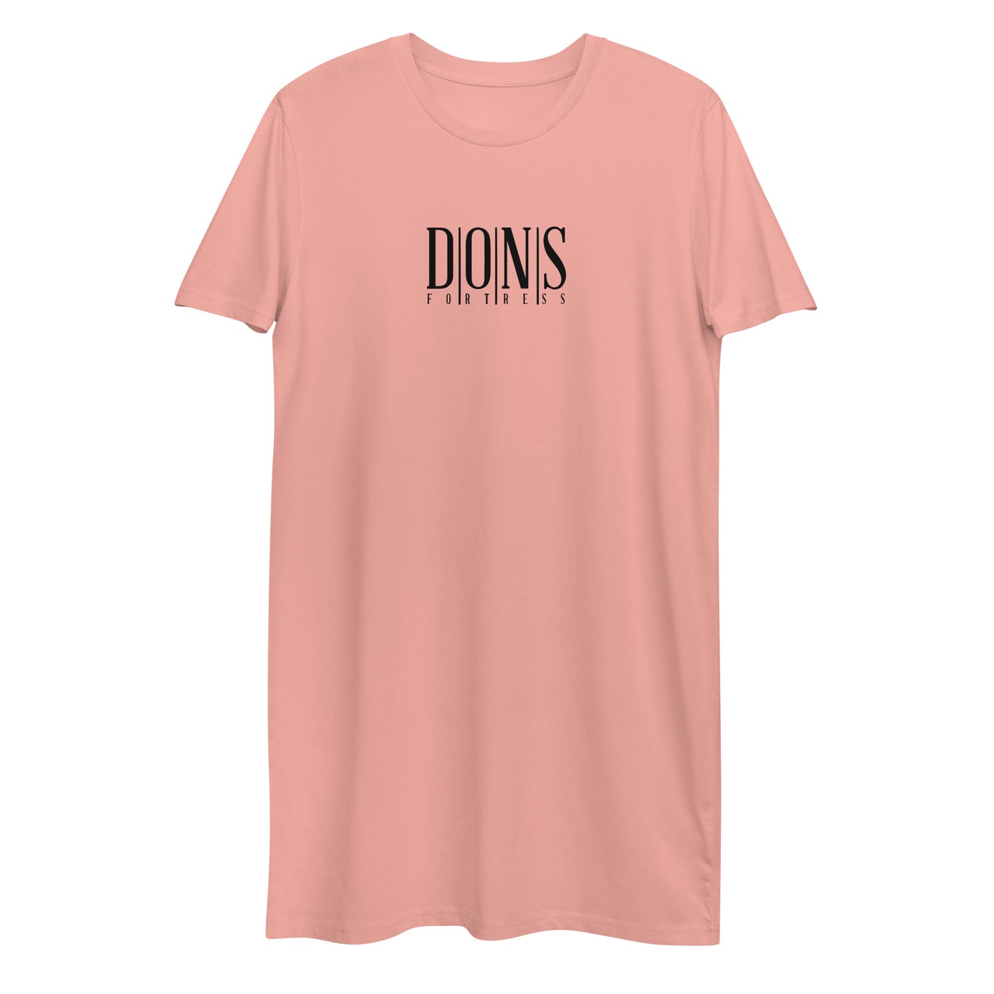 DONSFORTRESS Eco-Friendly, Sustainable Tshirt Dress in Canyon Pink. Made from 100% organic ring-spun cotton.