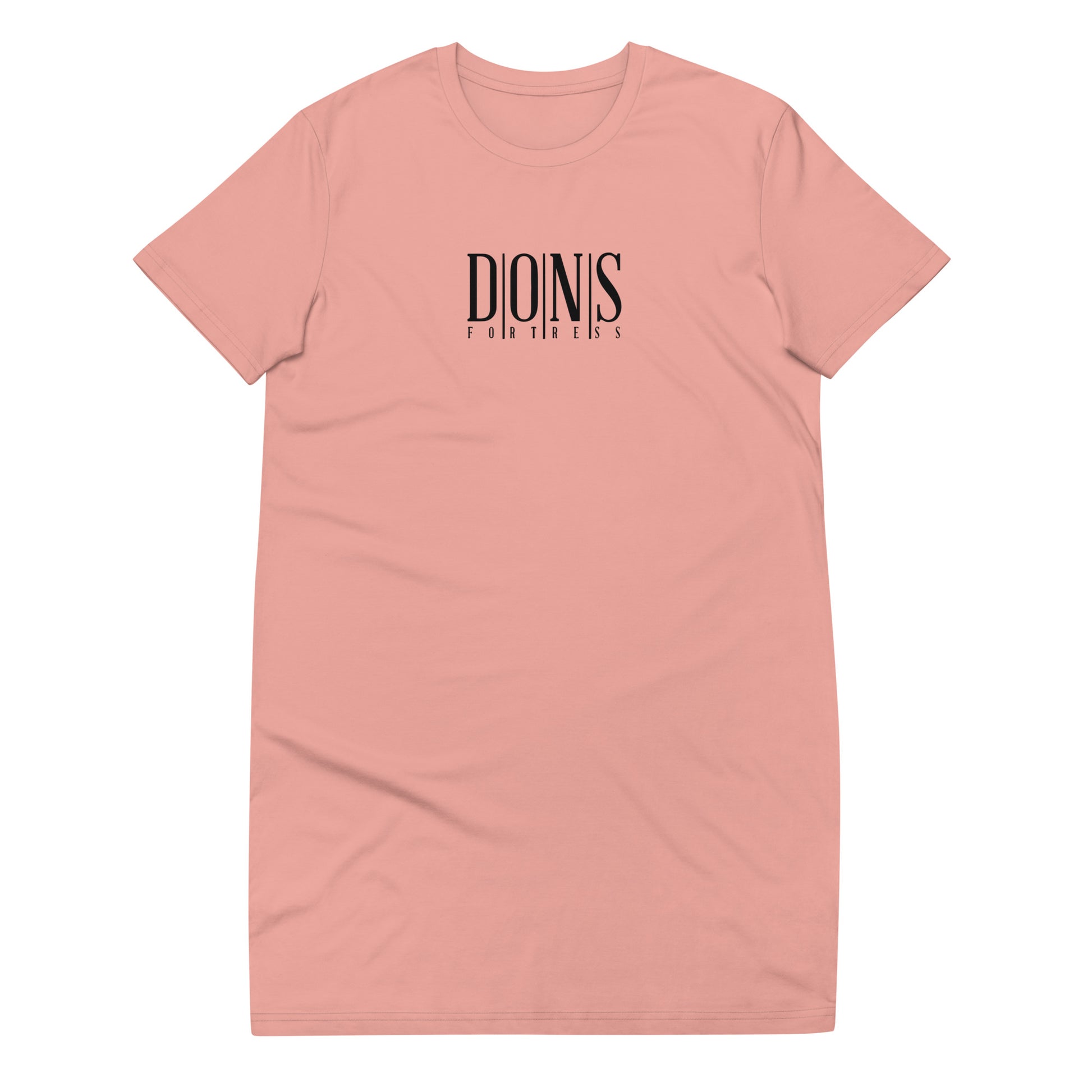 DONSFORTRESS Eco-Friendly, Sustainable Tshirt Dress in Canyon Pink. Made from 100% organic ring-spun cotton.