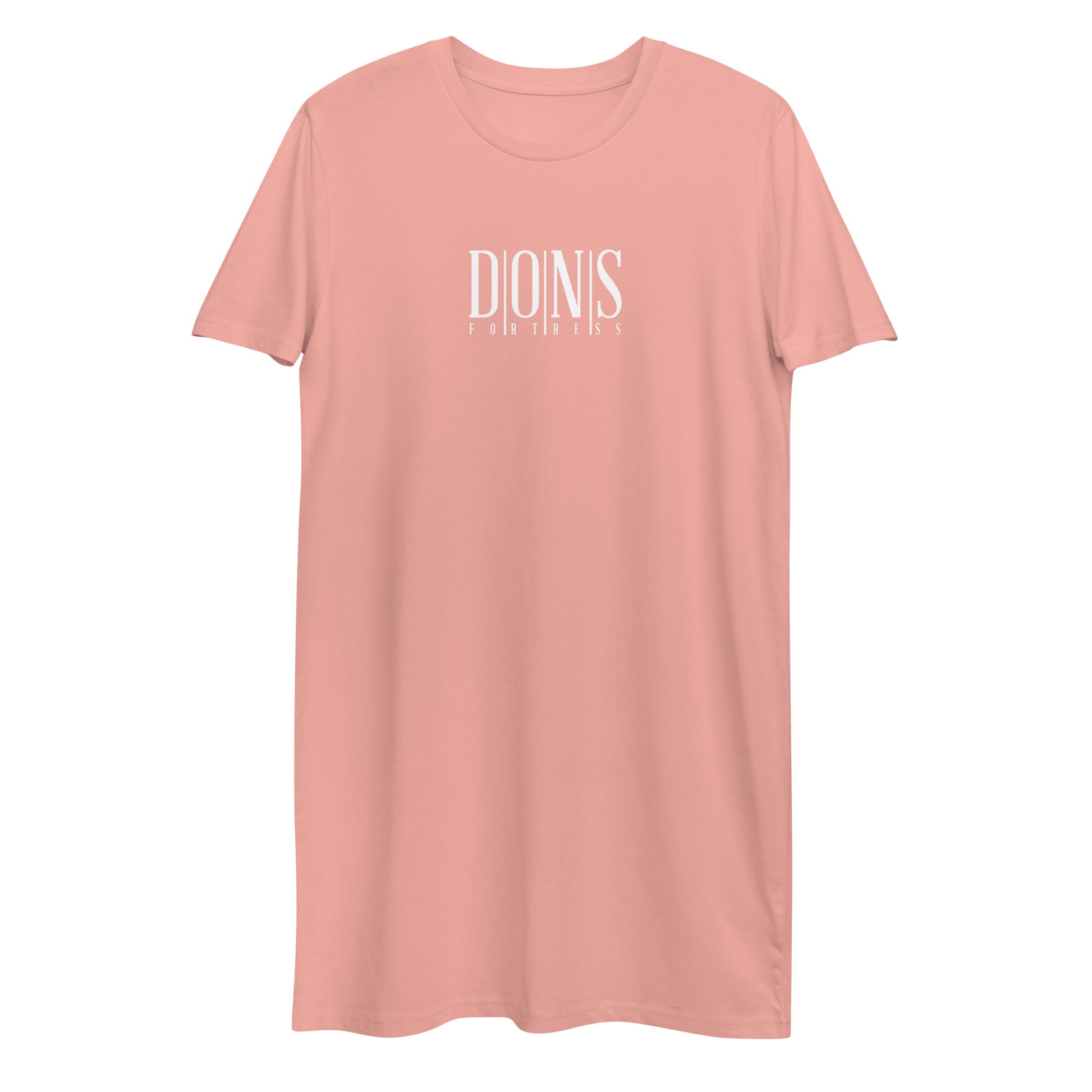 DONSFORTRESS Eco-Friendly, Sustainable Tshirt Dress in Canyon Pink. Made from 100% organic ring-spun cotton.