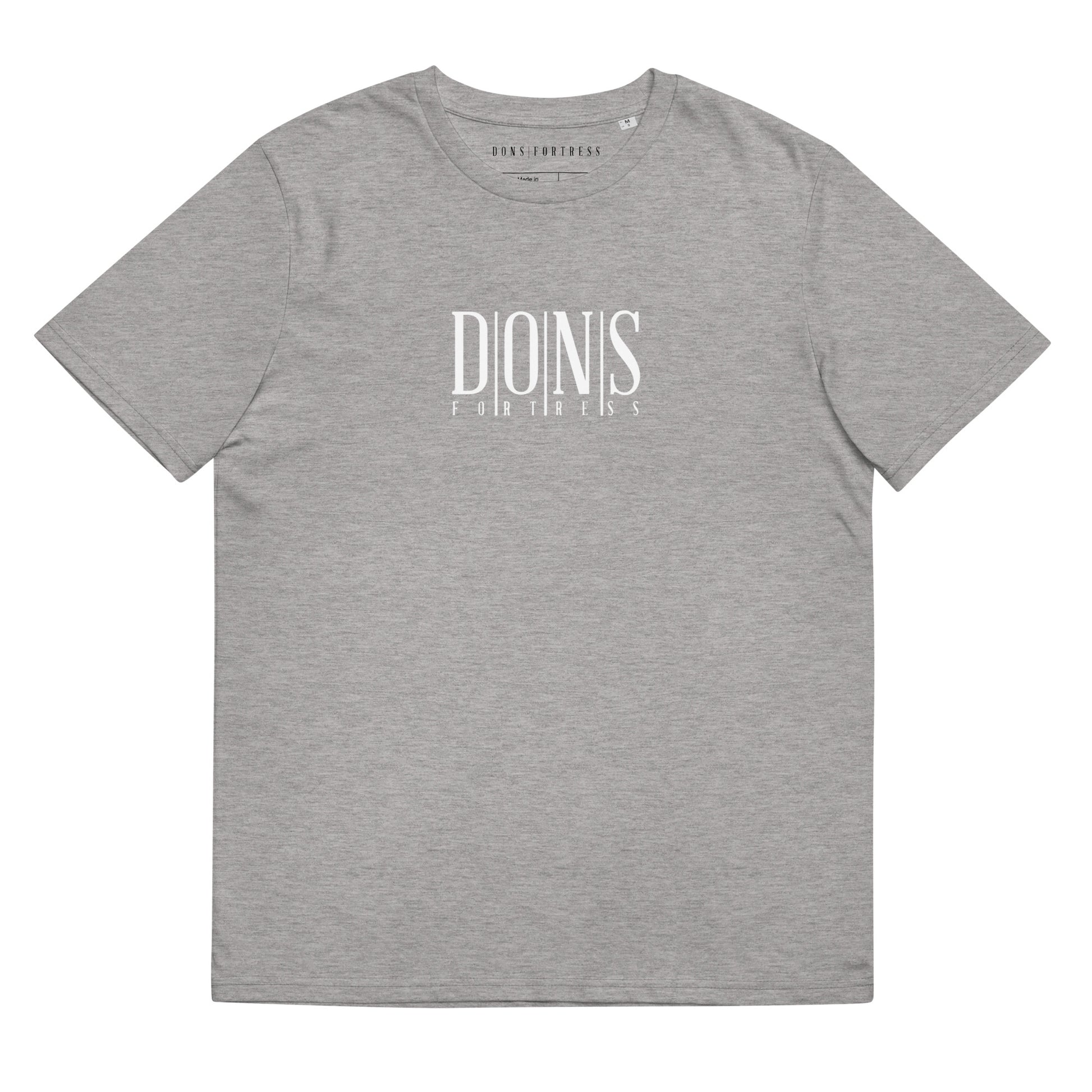 DONSFORTRESS Principal Sustainable, Eco-Friendly Tee in Heather Grey. Made from 100% organic ring-spun cotton.