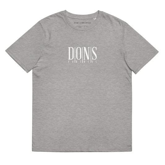 DONSFORTRESS Principal Sustainable, Eco-Friendly Tee in Heather Grey. Made from 100% organic ring-spun cotton.