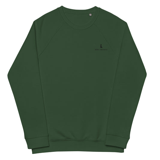 DONS|FORTRESS Gideon Eco-friendly Pullover. Made from organic cotton and recycled materials in Bottle Green.