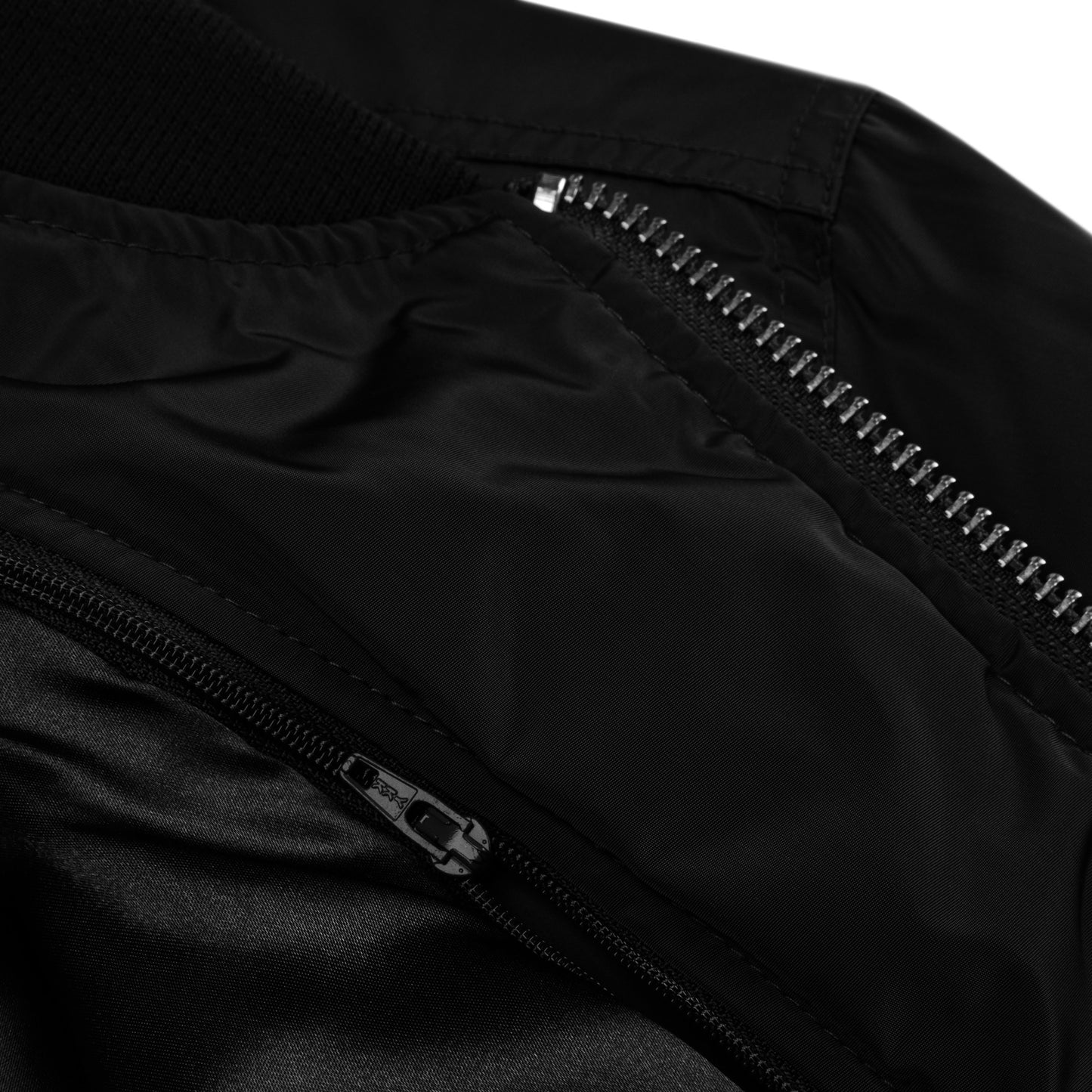 DONSFORTRESS Joppa Premium Eco-Bomber in Black with left chest embroidery.