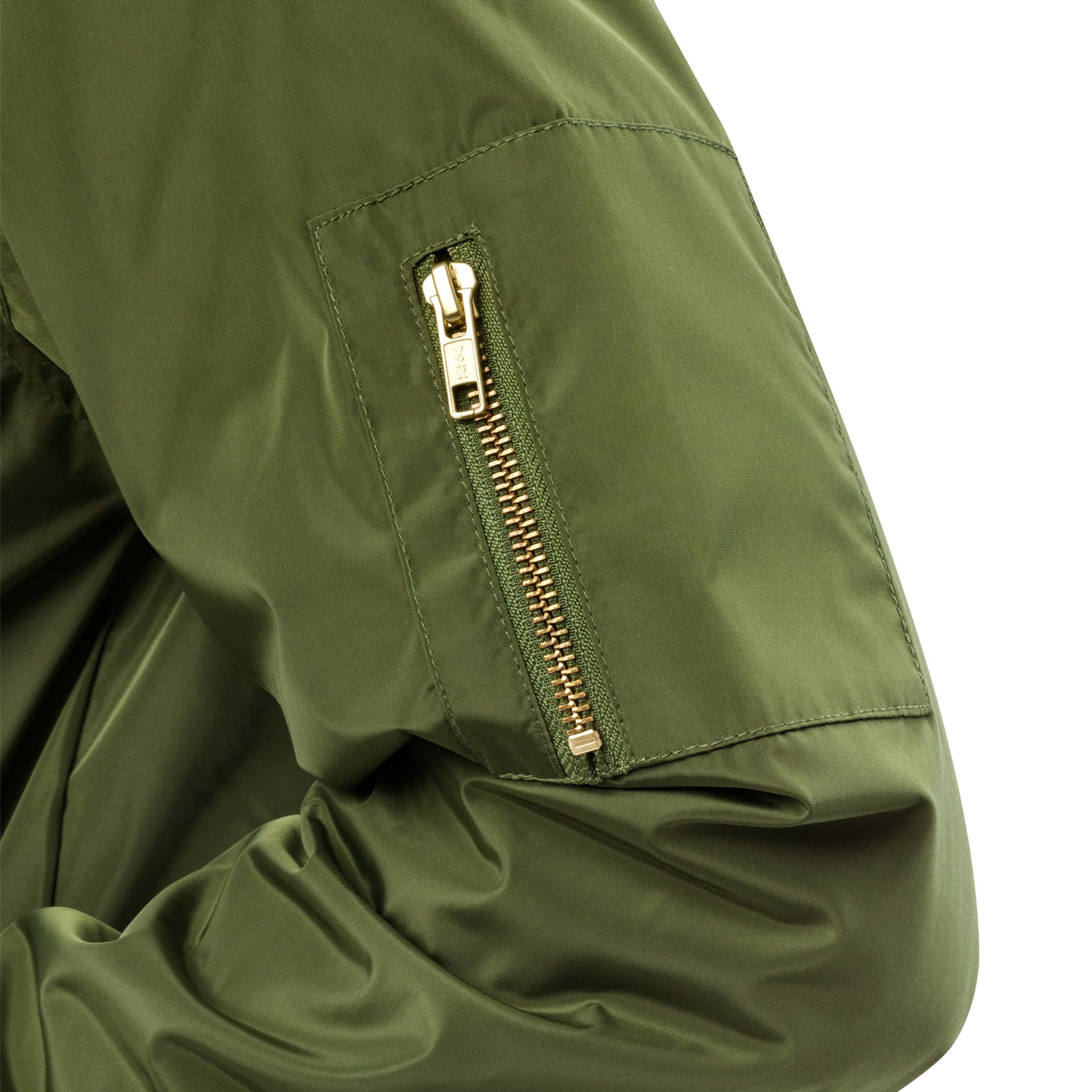 DONSFORTRESS Joppa Premium Eco-Bomber in Army Green with left chest embroidery.