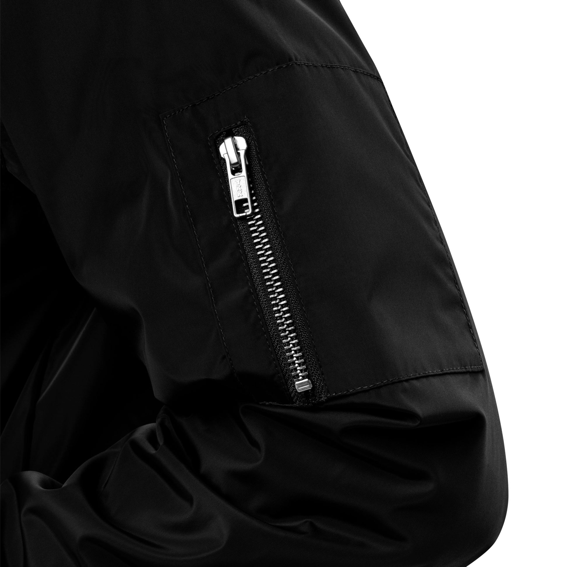 DONSFORTRESS Joppa Premium Eco-Bomber in Black with left chest embroidery.