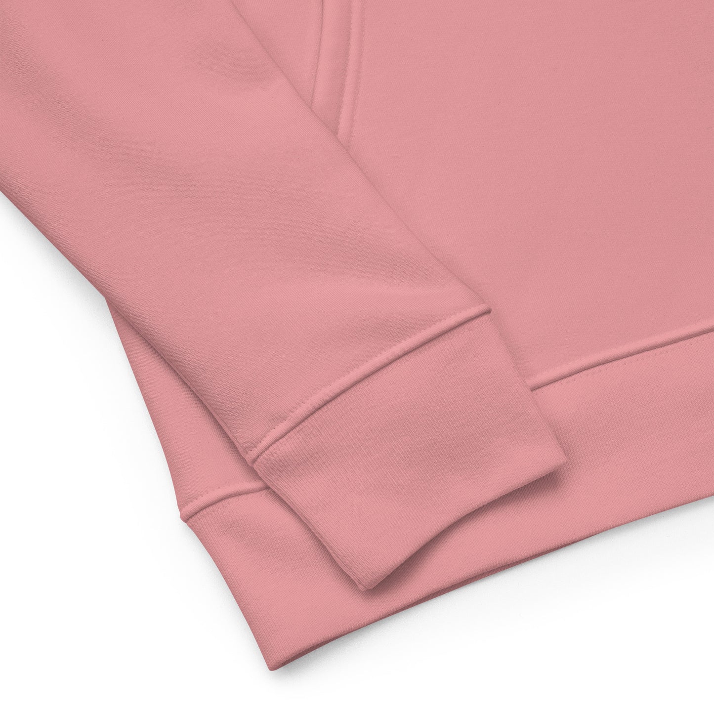 DONSFORTRESS Judah Eco-Friendly, Sustainable Hoodie in Canyon Pink with chest and back logo prints.