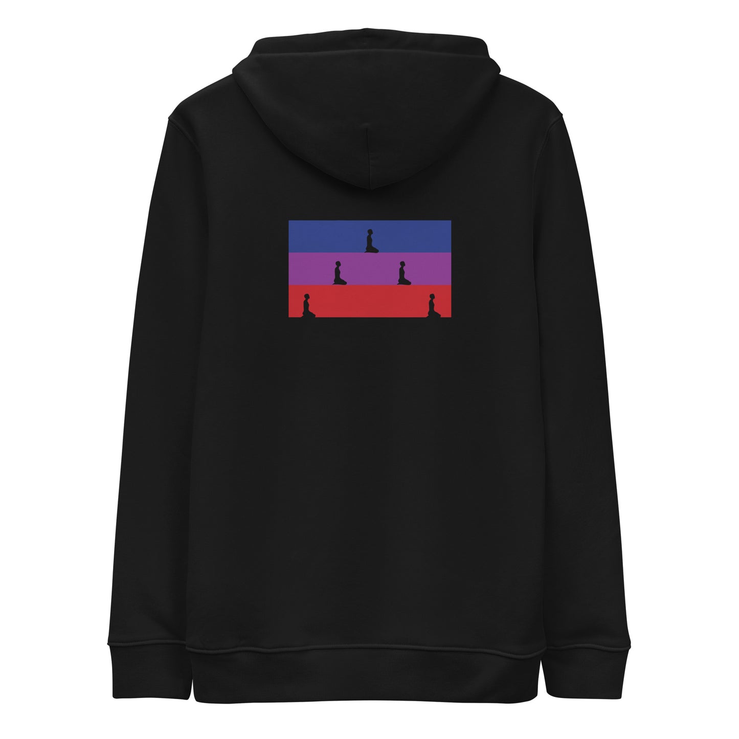 DONSFORTRESS Judah Eco-Friendly, Sustainable Hoodie in Black with chest and back logo prints.