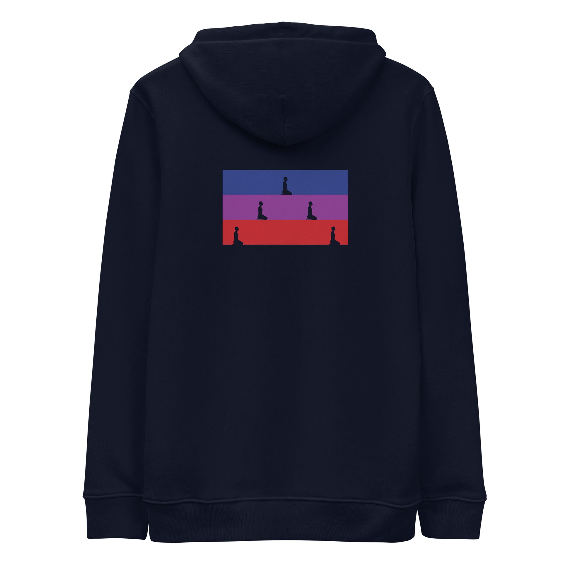 DONSFORTRESS Judah Eco-Friendly, Sustainable Hoodie in French Navy with chest and back logo prints.