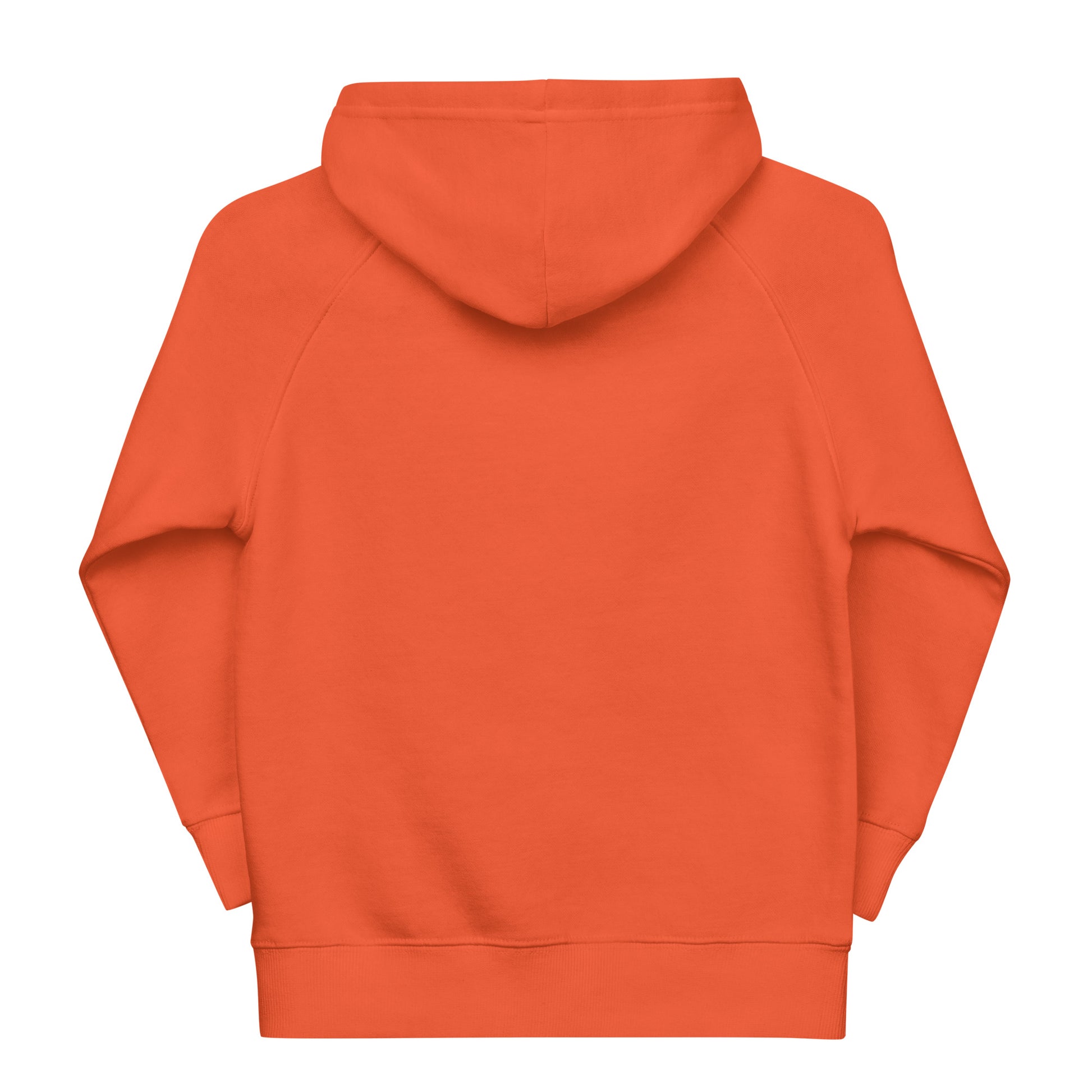 DONSFORTRESS Kids Cana Eco-Friendly, Sustainable Hoodie in Burnt Orange. Made from 80% organic cotton, 20% recycled polyester.