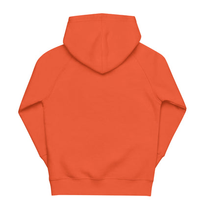 DONSFORTRESS Kids Cana Eco-Friendly, Sustainable Hoodie in Burnt Orange. Made from 80% organic cotton, 20% recycled polyester.