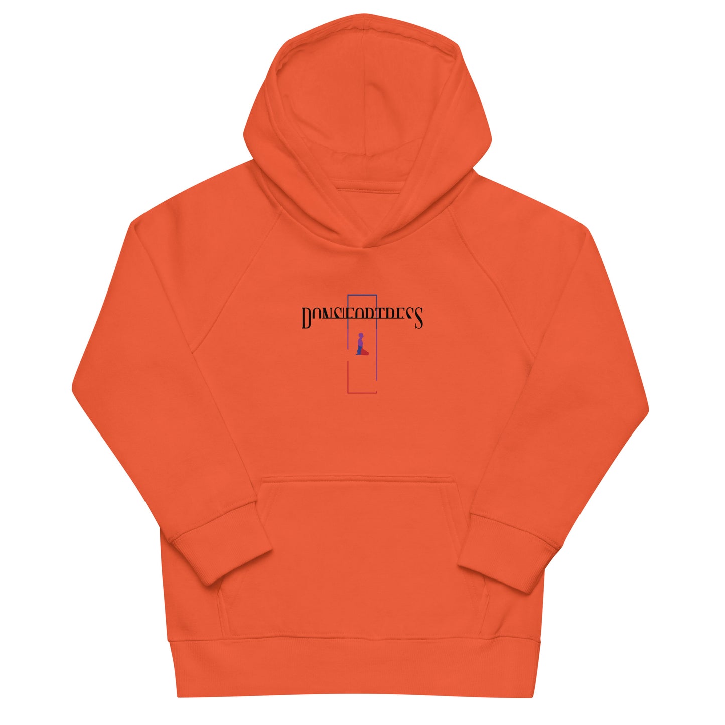 DONSFORTRESS Kids Cana Eco-Friendly, Sustainable Hoodie in Burnt Orange. Made from 80% organic cotton, 20% recycled polyester.