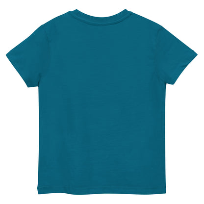 DONSFORTRESS Kids Cana Eco-Friendly, Sustainable Tshirt in Ocean Depth. Made from 100% organic ring-spun combed cotton.