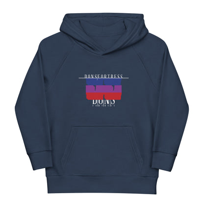 DONSFORTRESS Kids Goshen Eco-Friendly, Sustainable Hoodie in Soft Navy. Made from 80% organic cotton, 20% recycled polyester.