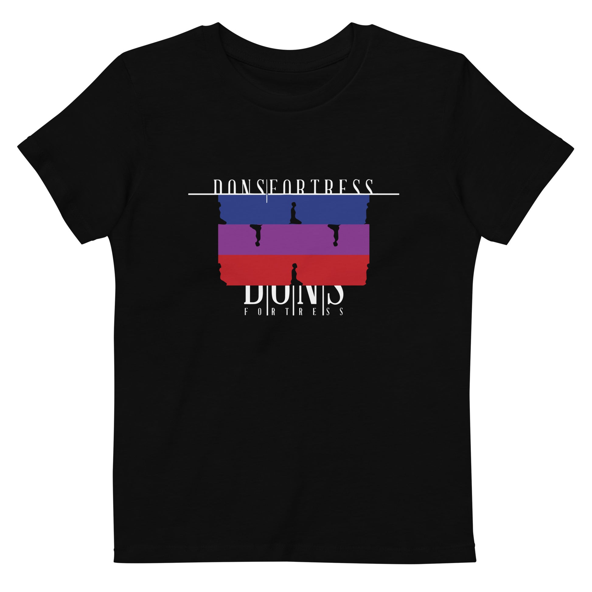 DONSFORTRESS Kids Goshen Eco-Friendly, Sustainable Tshirt in Black. Made from 100% organic ring-spun combed cotton.