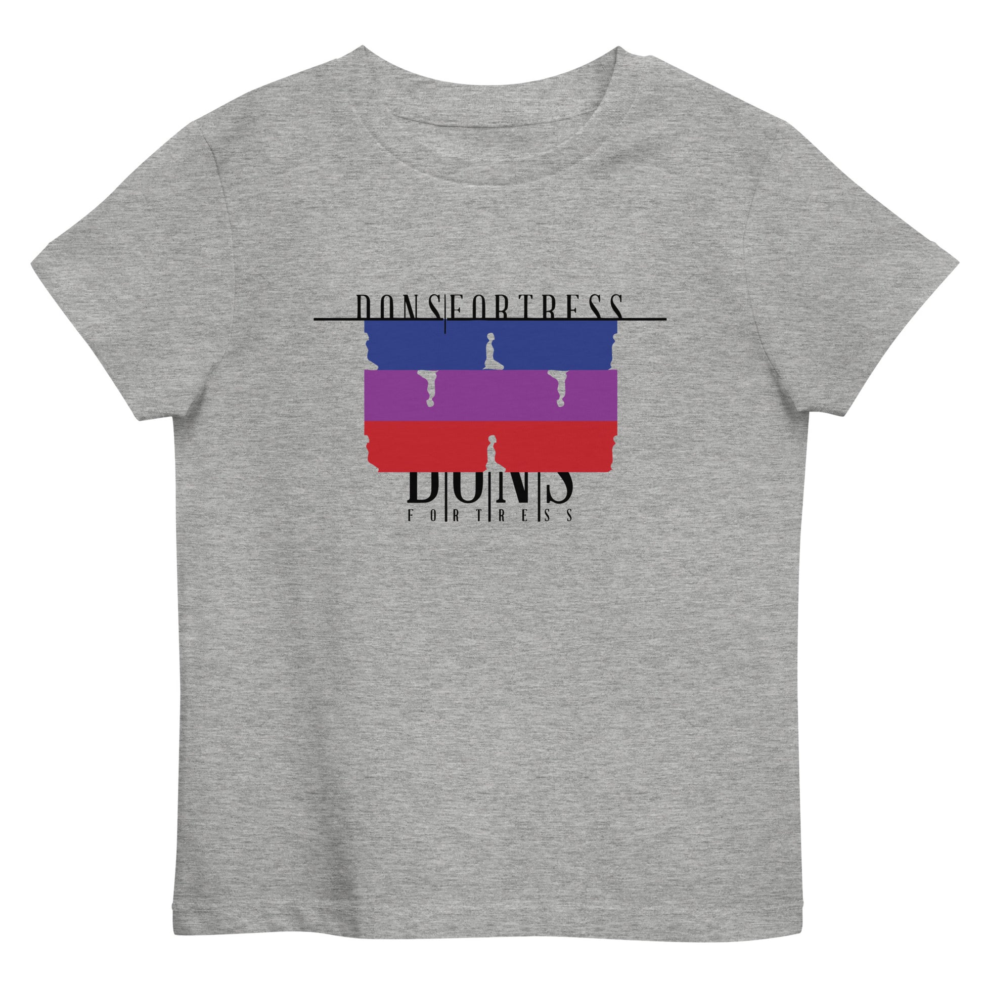 DONSFORTRESS Kids Goshen Eco-Friendly, Sustainable Tshirt in Heather Grey. Made from 100% organic ring-spun combed cotton.