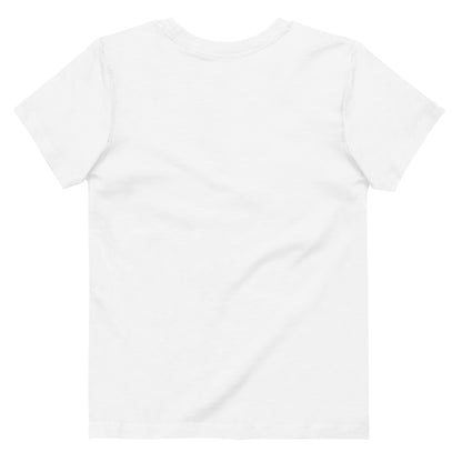 DONSFORTRESS Kids Goshen Eco-Friendly, Sustainable Tshirt in White. Made from 100% organic ring-spun combed cotton.