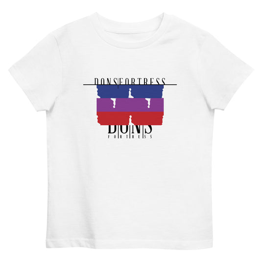 DONSFORTRESS Kids Goshen Eco-Friendly, Sustainable Tshirt in White. Made from 100% organic ring-spun combed cotton.