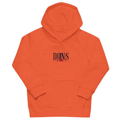 DONSFORTRESS Kids Hebron Eco-Friendly, Sustainable Hoodie in Burnt Orange. Made from 80% organic cotton, 20% recycled polyester.