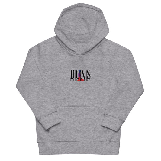 DONSFORTRESS Kids Hebron Eco-Friendly, Sustainable Hoodie in Grey Melange. Made from 80% organic cotton, 20% recycled polyester.