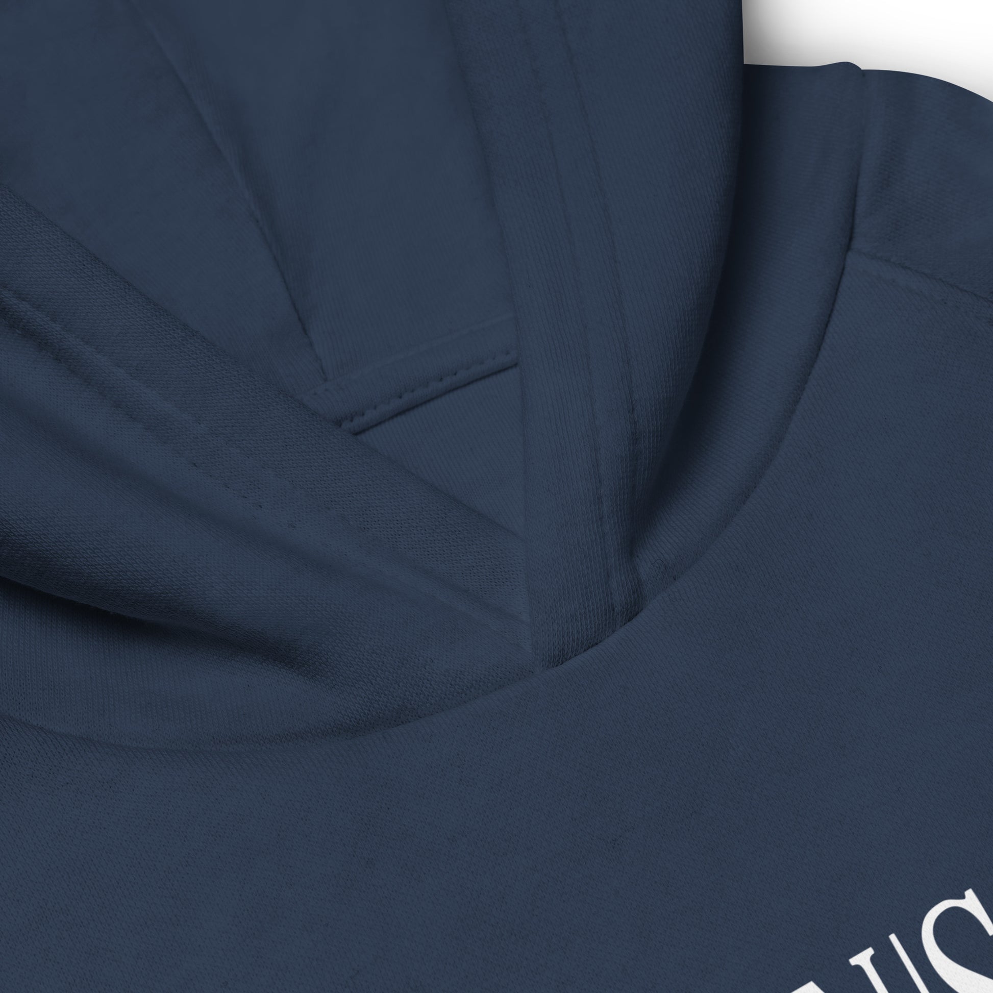 DONSFORTRESS Kids Hebron Eco-Friendly, Sustainable Hoodie in Soft Navy. Made from 80% organic cotton, 20% recycled polyester.